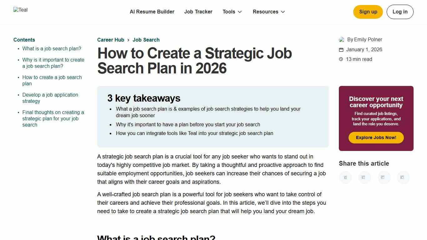 How to Create a Strategic Job Search Plan in 2026