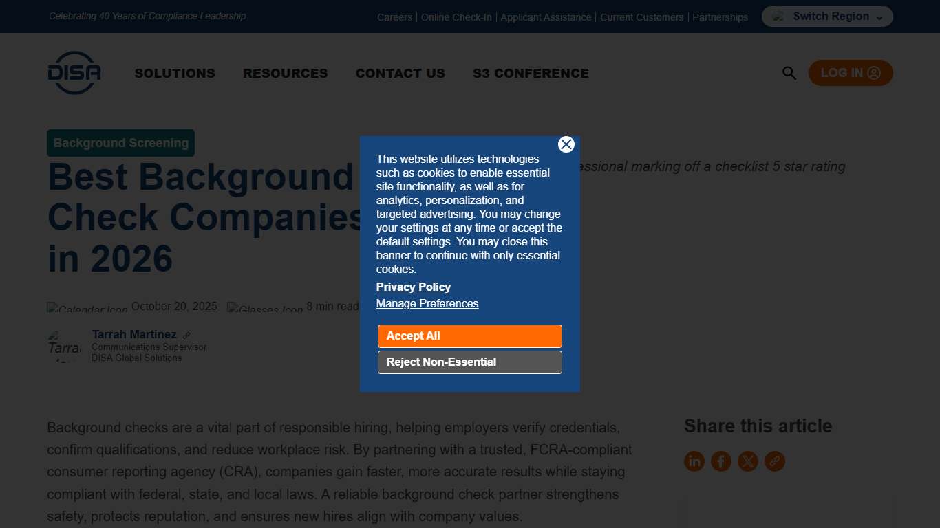 Best Background Check Companies in 2026 | DISA